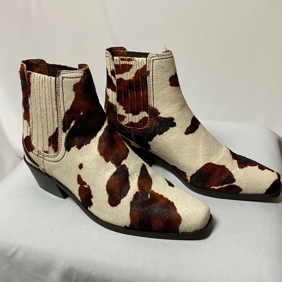 Zara Cow Print Booties